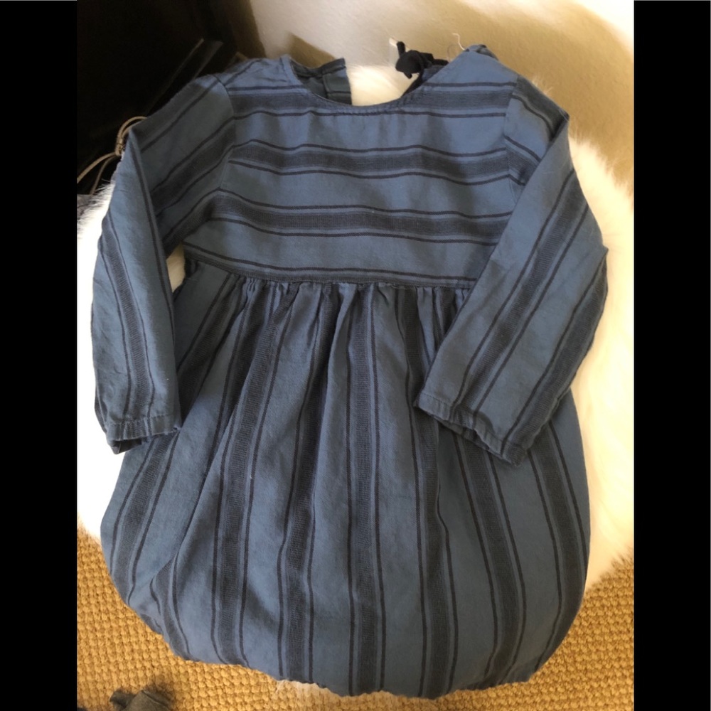 Blue striped dress